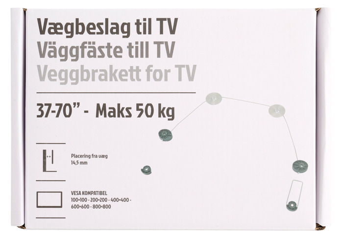 Fladskærmsbeslag ultra slim 37-70"